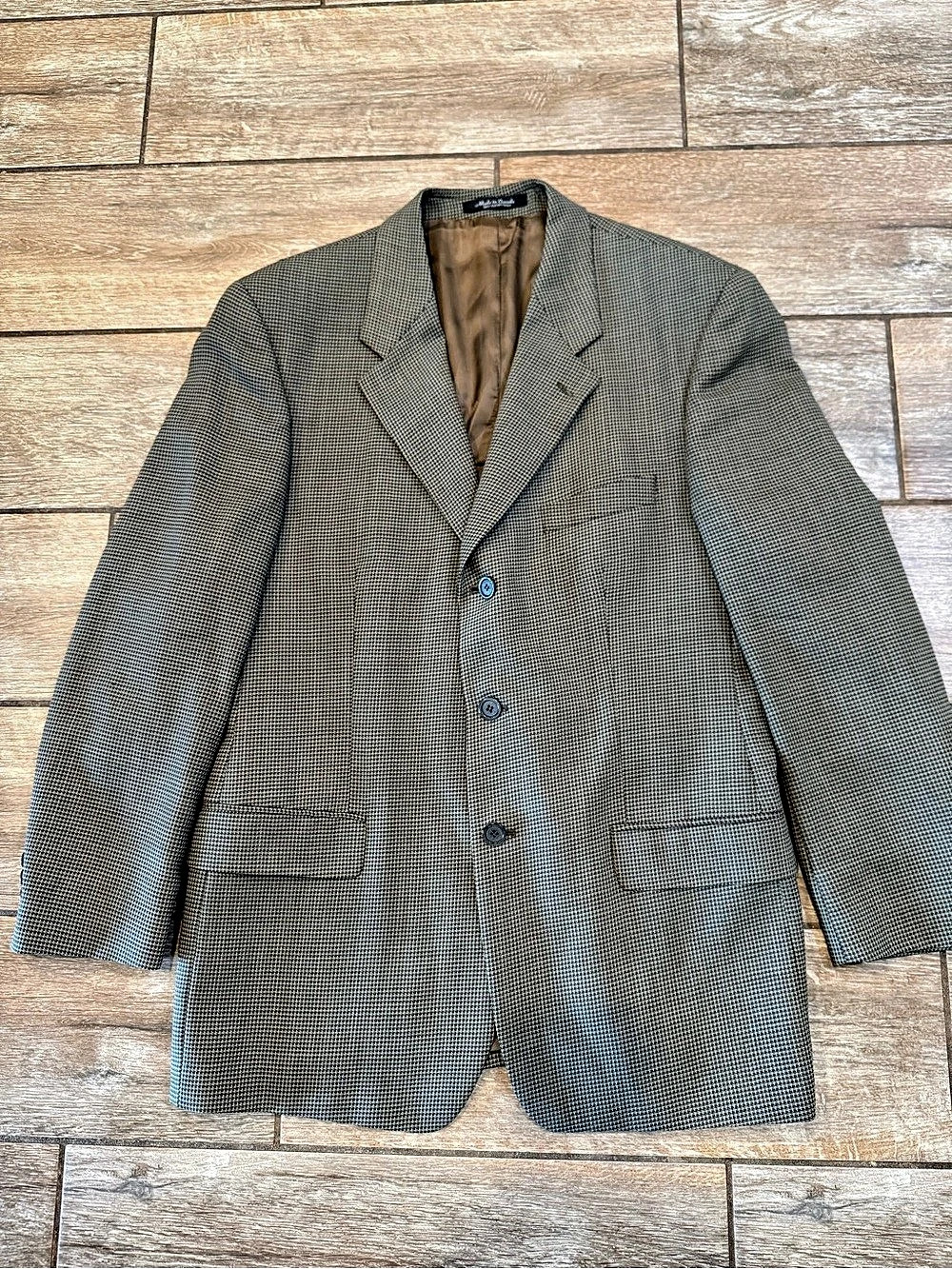 Kasper Men's Houndstooth Wool Blazer Waist 42 R